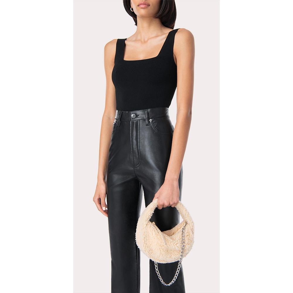 NEW BY FAR baby cush bag in sable shearling - Picture 2 of 5